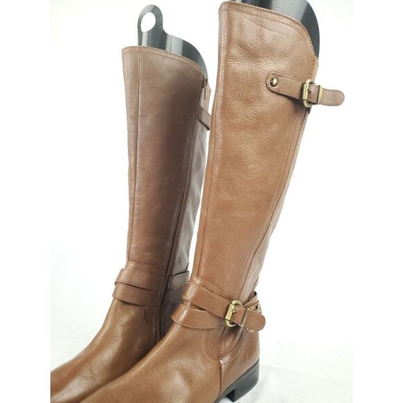 Naturalizer Brown leather low heel Boots w buckle top&ankle sz 6M inside zipper - Picture 11 of 15
